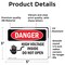 Signmission High Voltage Inside Do Not Open Danger Sign, Vinyl Decal, 5in W x 3.5in L, 2PK OS-2PACK-DS-D-35-L-1333 - alternate 4